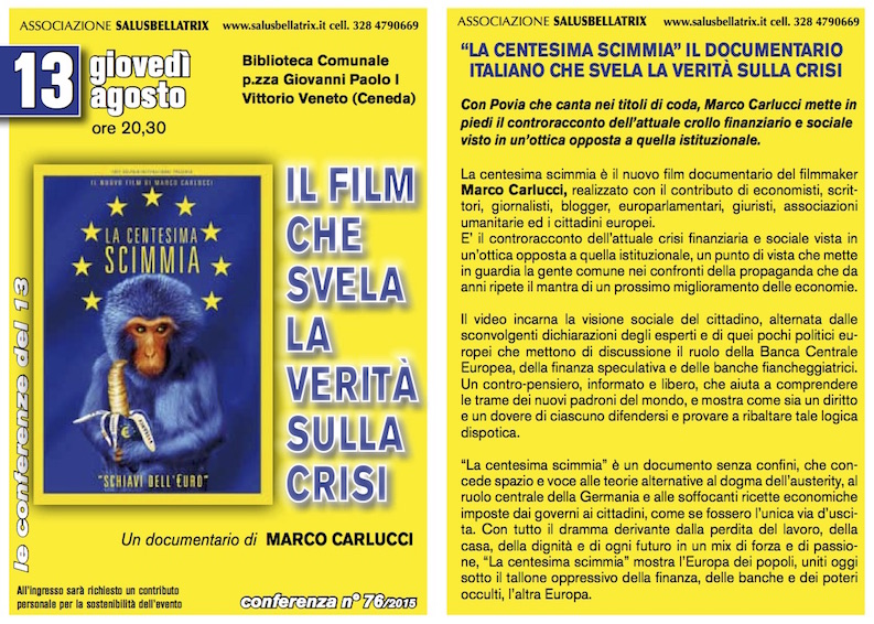 La centesima scimmia. Il film che svela la verità sulla crisi