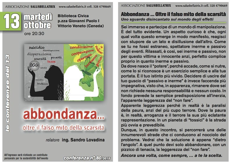 Abbondanza… oltre il falso mito della scarsità