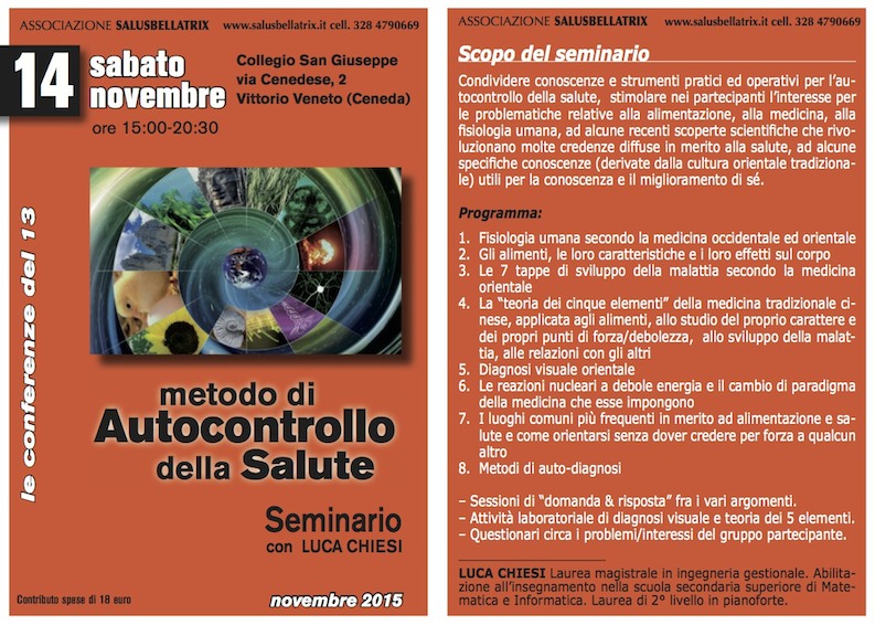 Metodo di Autocontrollo della Salute – Seminario