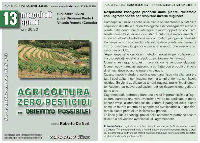 AGRICOLTURA ZERO-PESTICIDI. OBIETTIVO POSSIBILE!