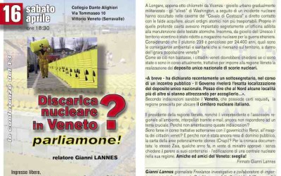 Discarica Nucleare in Veneto? parliamone con Gianni Lannes