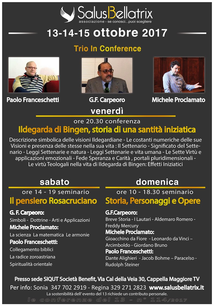 13-14-15 Ottobre TRIO IN CONFERENCE