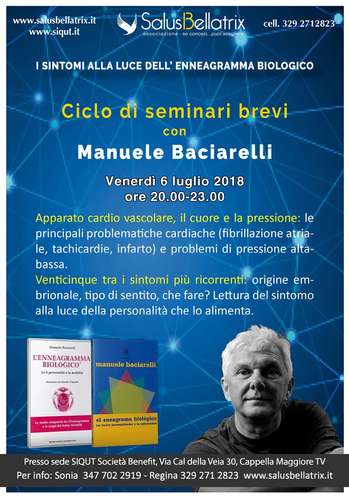 Seminario breve con Manuele Baciarelli – Il CUORE, la PRESSIONE e l’APPARATO CARDIOVASCOLARE