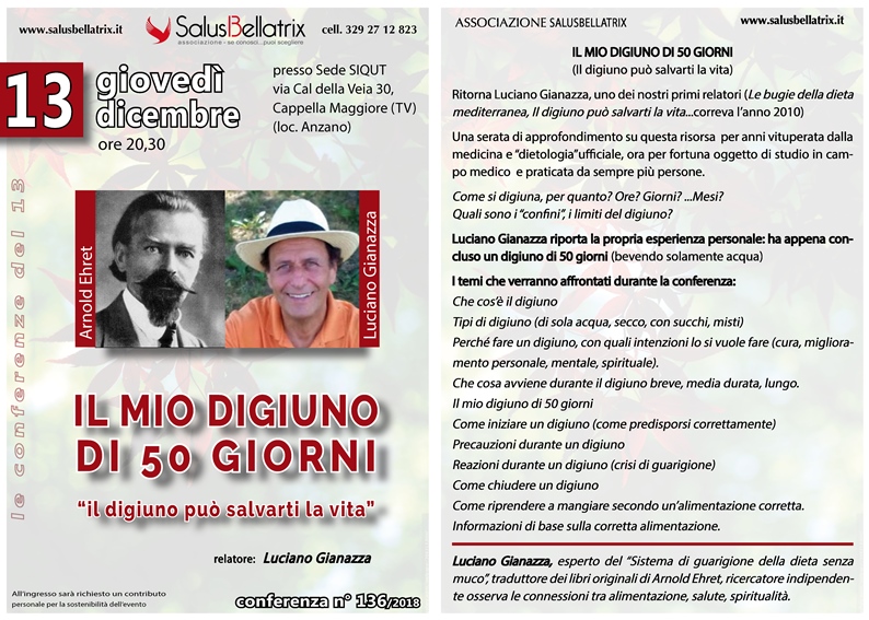 IL MIO DIGIUNO  DI 50 GIORNI – “il digiuno può salvarti la vita”