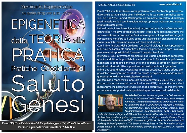 EPIGENETICA dalla TEORIA alla PRATICA – Seminario esperienziale